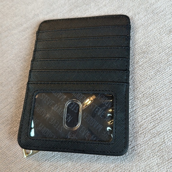 Steve Madden Black & Gold Card Holder - Picture 2 of 5